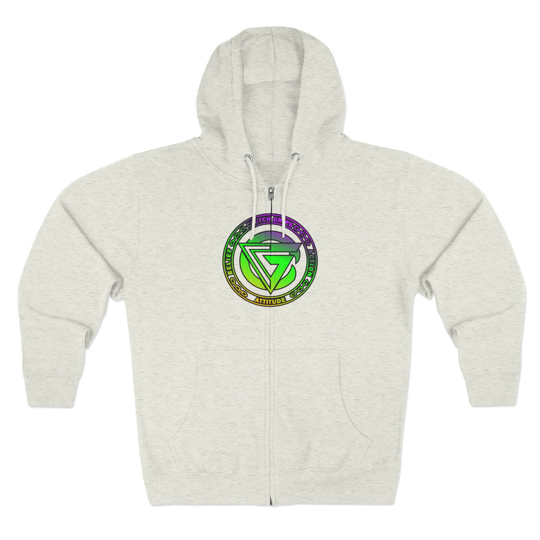 CG LIFT KICK YELLOW GREEN PURPLE FADE/LIFT OR DIE ZIP UP