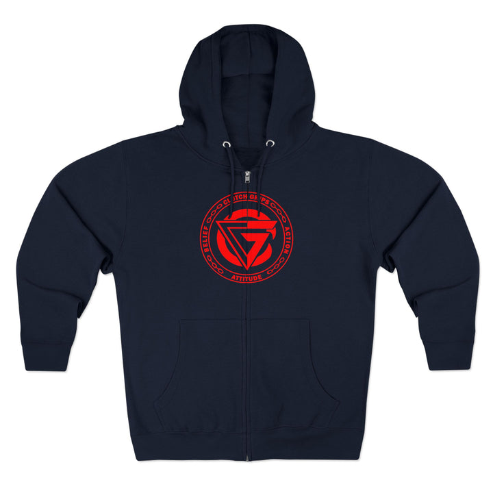 SAMURAI MASTER TRAINER RED WHITE BLACK /LIFT OR DIE ZIP UP