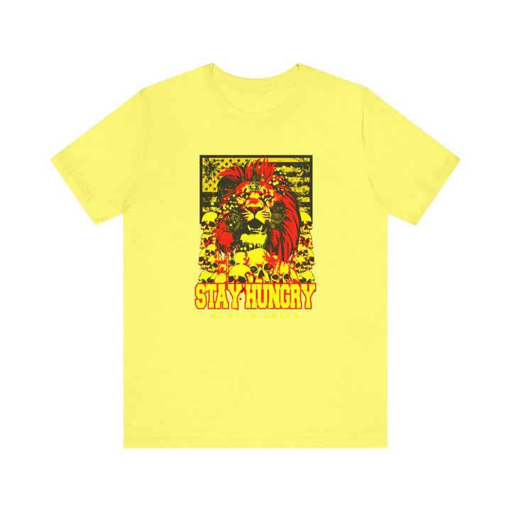 LION HEART YELLOW RED BLACK /STAY HUNGRY