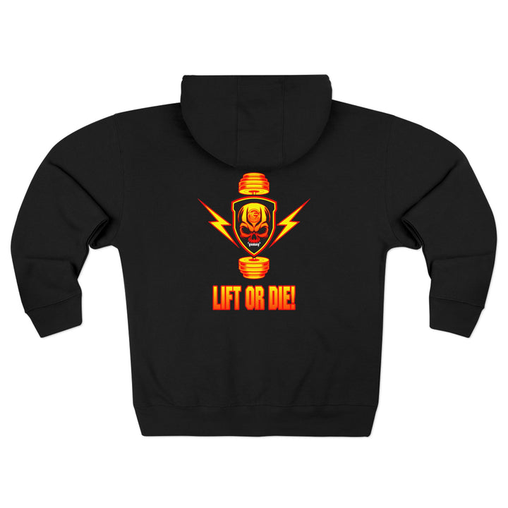 CG SGL SKULL BELL RED GOLD/LIFT OR DIE ZIP UP