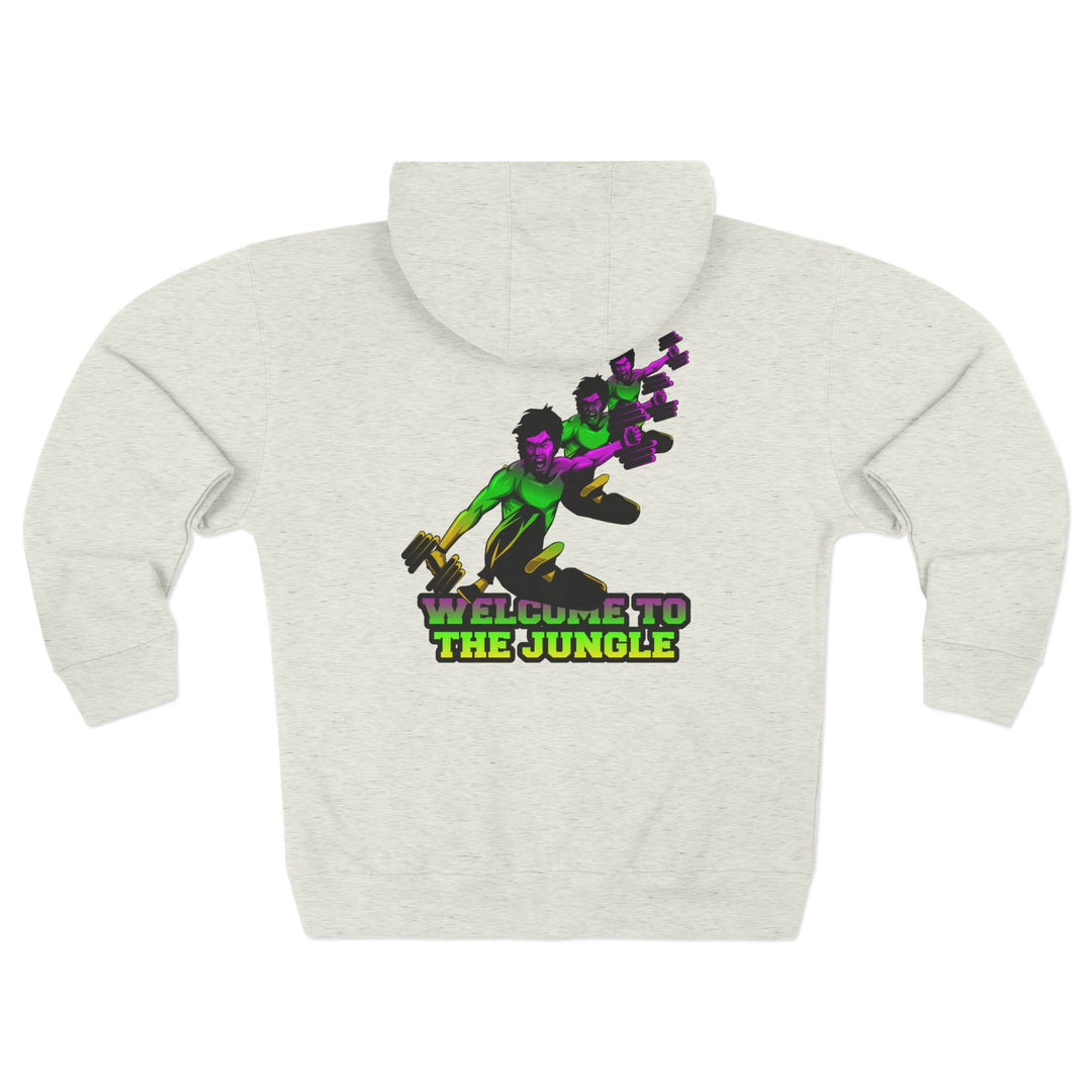 CG LIFT KICK YELLOW GREEN PURPLE FADE/WELCOME TO THE JUNGLE ZIP UP