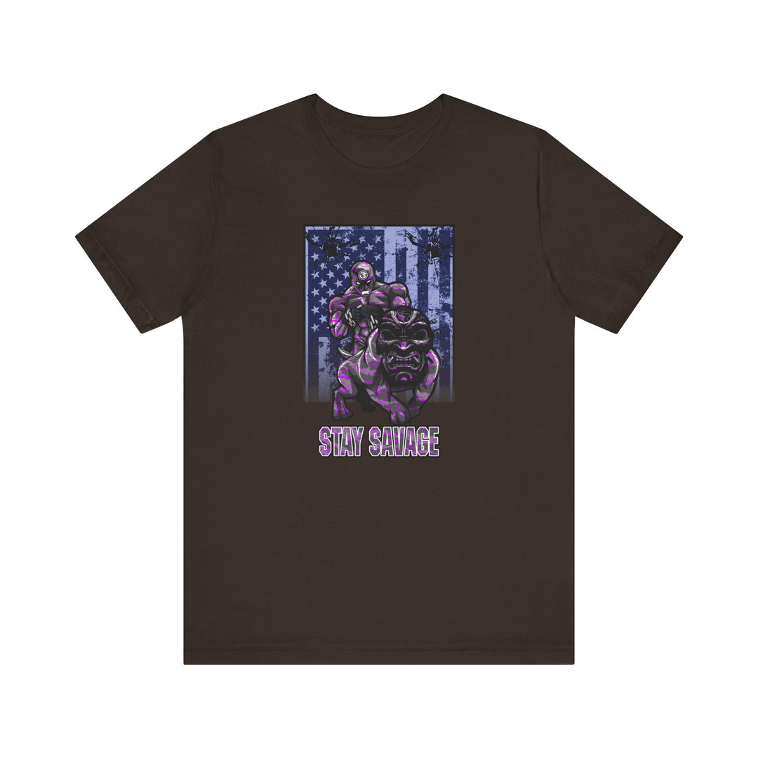 ANGRY DOG FLAG PURPLE GREY CAMO/STAY SAVAGE