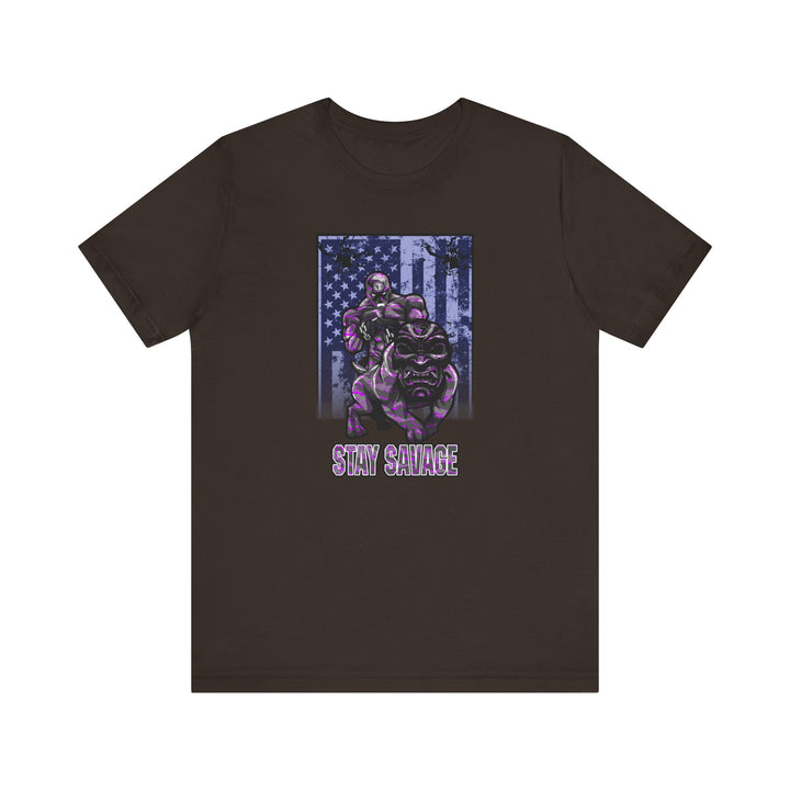 ANGRY DOG FLAG PURPLE GREY CAMO/STAY SAVAGE