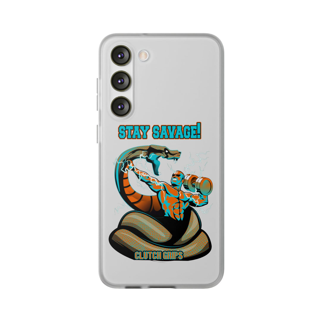 MAC VS SNAKE MIAMI COLORS AQUA ORANGE PHONE CASE /STAY SAVAGE