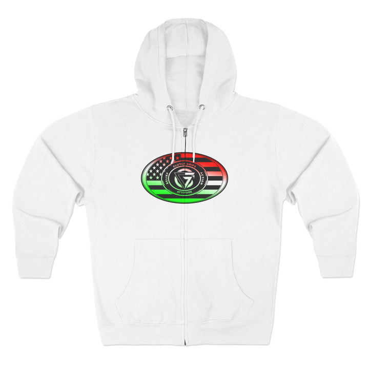 CG SERPENT SLAYER RED WHITE GREEN FADE /I AM THE ONE ZIP UP