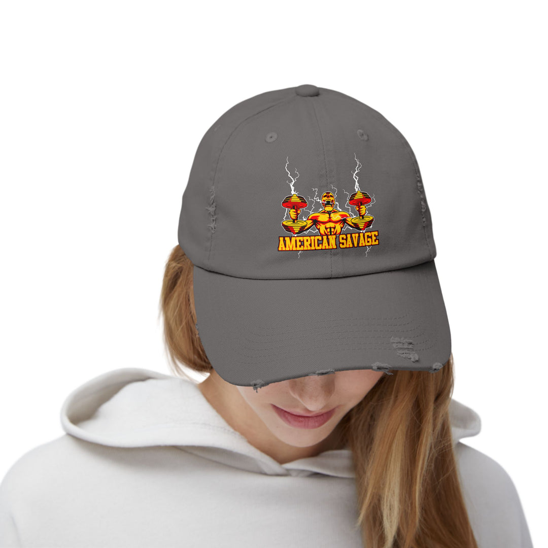 RIDE THE LIGHTNING GOLD RED/AMERICAN SAVAGE CAP