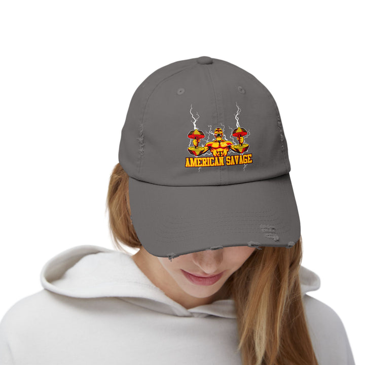 RIDE THE LIGHTNING GOLD RED/AMERICAN SAVAGE CAP