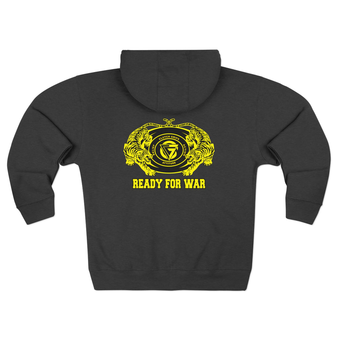 CG TIGER VS TIGER YELLOW BLACK /READY FOR WAR ZIP UP