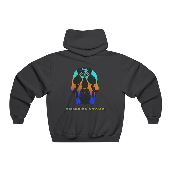 SKULLATOR-BLUE ORANGE AQUA FADE/AMERICAN SAVAGE
