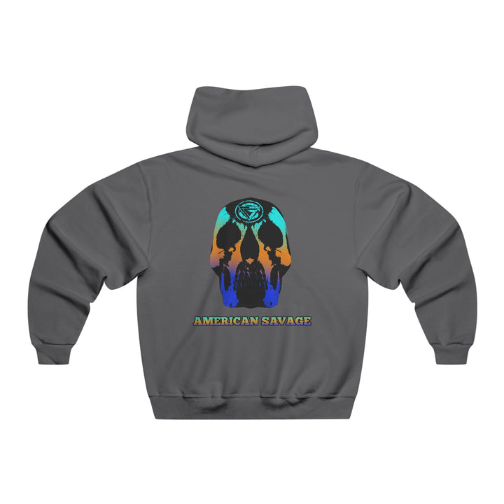 SKULLATOR-BLUE ORANGE AQUA FADE/AMERICAN SAVAGE