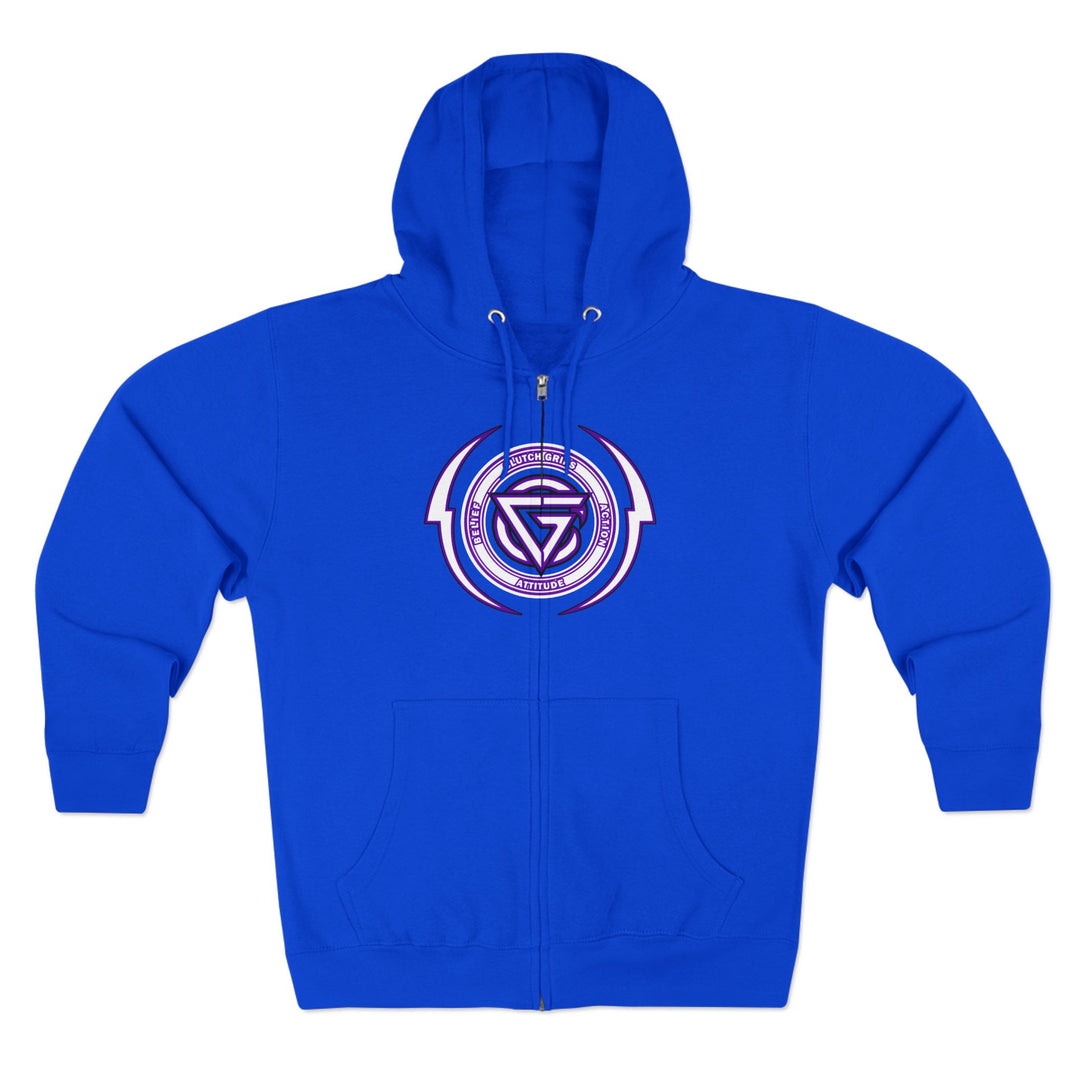 RIDE THE LIGHTNING  PURPLE WHITE /LIFT OR DIE ZIP UP