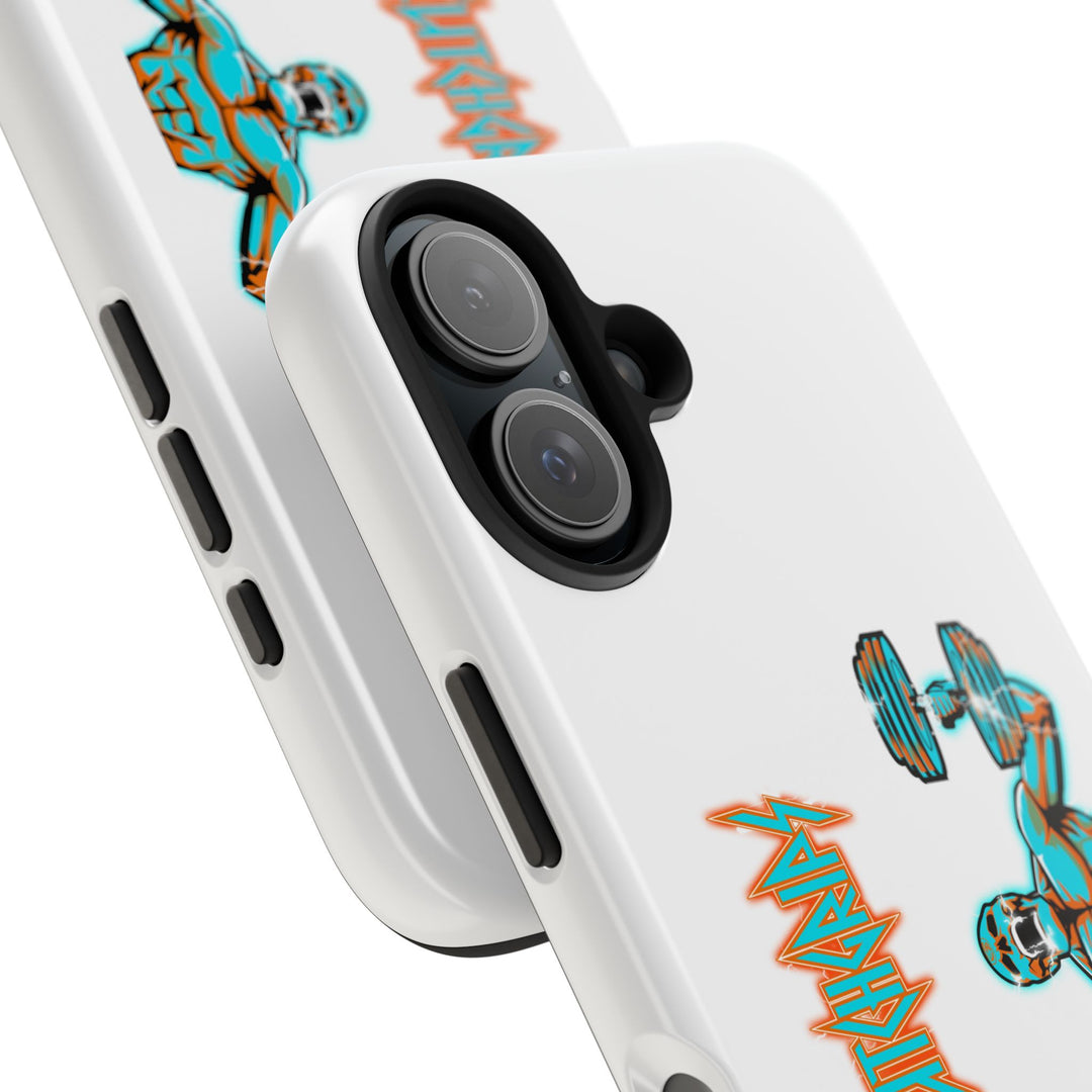 RIDE THE LIGHTNING MIAMI COLORS AQUA ORANGE PHONE CASE/CLUTCHGRIPS