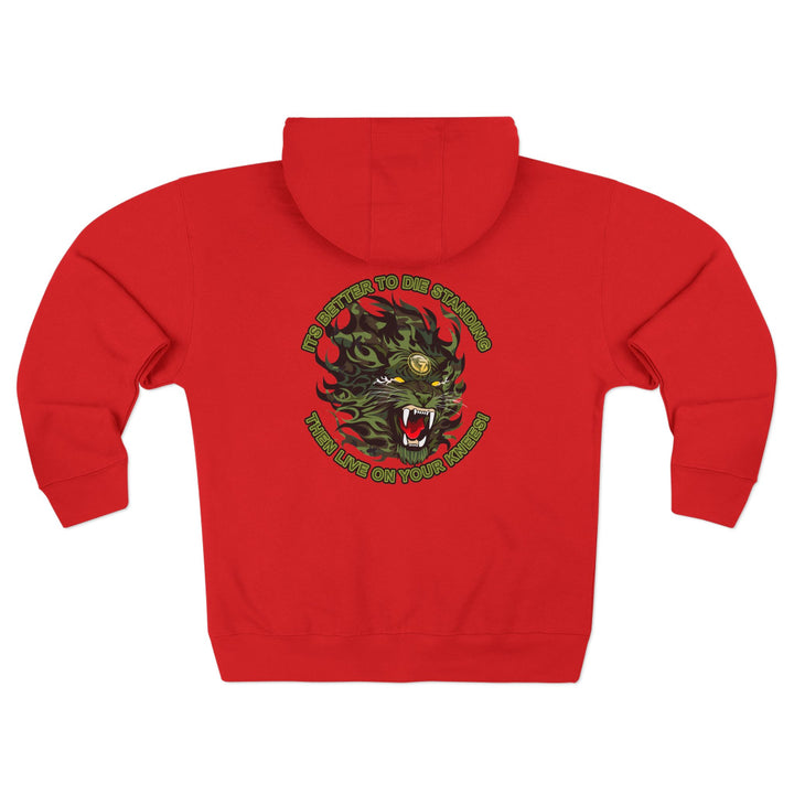 CG TIGER FLAME WAR TIGER CAMO FOREST/ITS BETTER TO DIE STANDING THAN LIVE ON YOUR KNEE'S