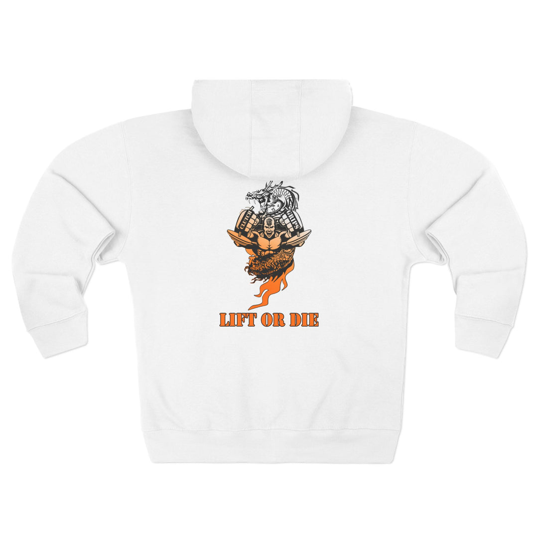 CG MAC SNAP DRAGON ORANGE WHITE FADE /LIFT OR DIE ZIP UP