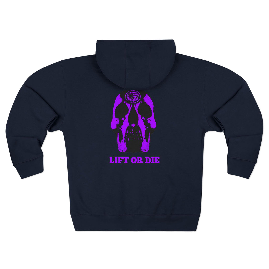 CG SKULL PURPLE NURPLE /LIFT OR DIE ZIP UP