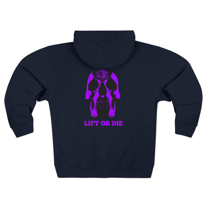 CG SKULL PURPLE NURPLE /LIFT OR DIE ZIP UP