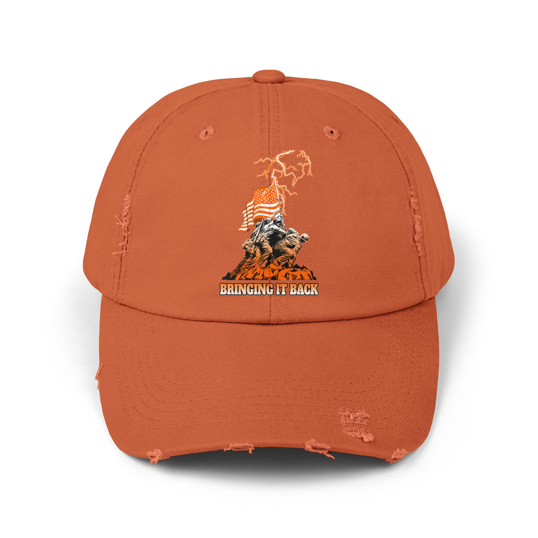 AMERICAN WARRIORS ORANGE WHITE FADE /BRINGING IT BACK CAP