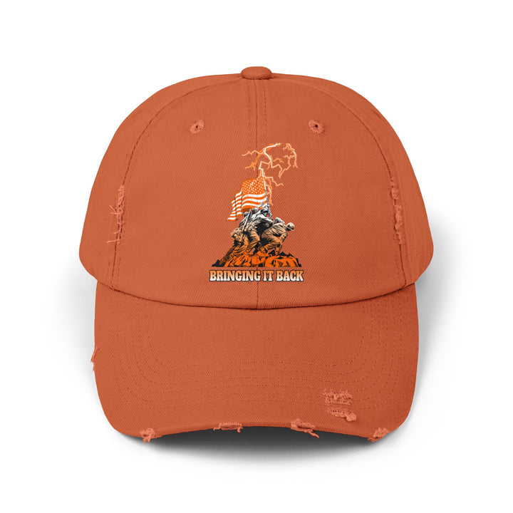 AMERICAN WARRIORS ORANGE WHITE FADE /BRINGING IT BACK CAP