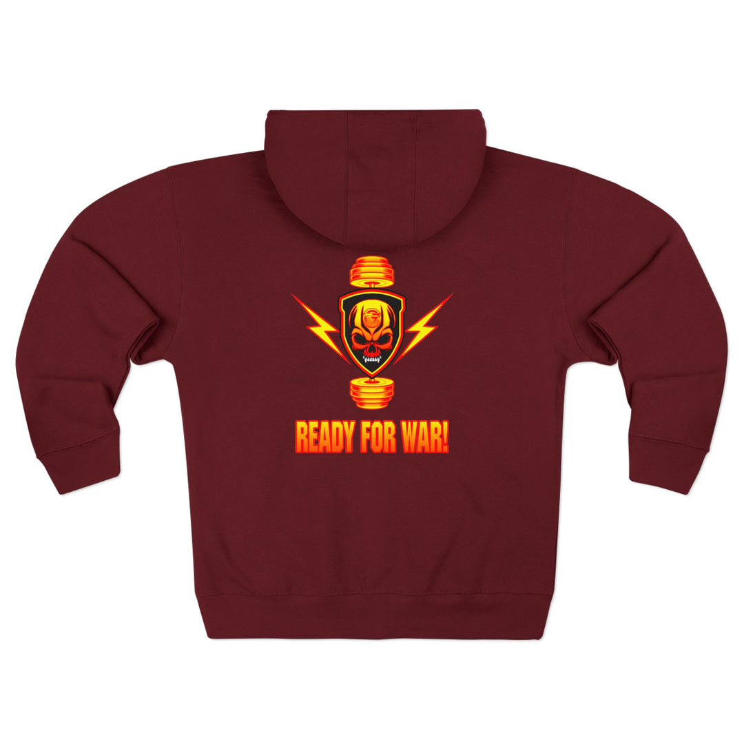 CG SGL SKULL BELL RED GOLD/READY FOR WAR ZIP UP
