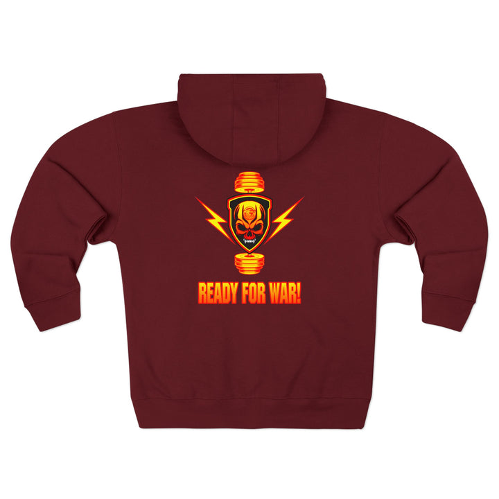CG SGL SKULL BELL RED GOLD/READY FOR WAR ZIP UP