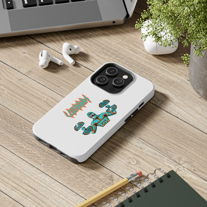 RIDE THE LIGHTNING MIAMI COLORS AQUA ORANGE PHONE CASE/CLUTCHGRIPS