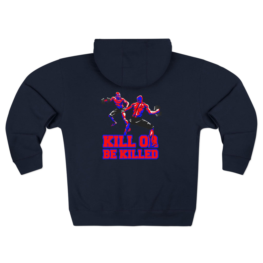 CG STAND OFF RED BLUE /KILL OR BE KILLED ZIP UP