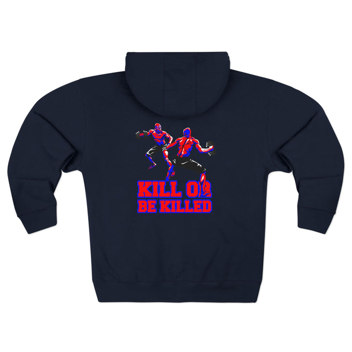CG STAND OFF RED BLUE /KILL OR BE KILLED ZIP UP