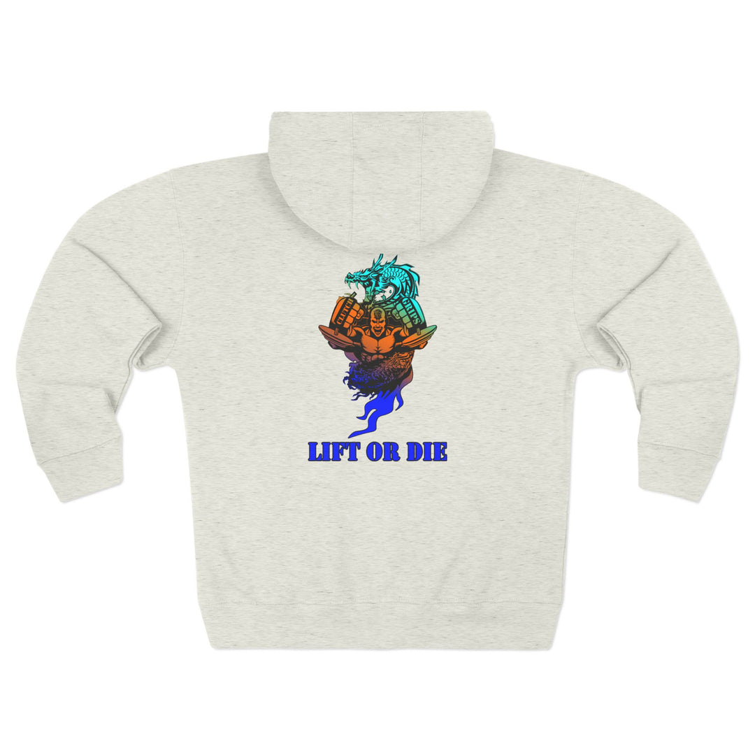 CG MAC SNAP DRAGON BLUE ORANGE AQUA /LIFT OR DIE zip up