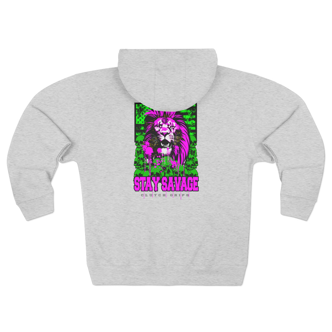 LIONHEART GREEN PINKISH PURPLE/STAY SAVAGE ZIP UP