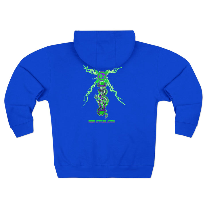 CG DRAGON BELL LIGHTNING  PURPLE GREEN/BELIEF ATTITUDE ACTION ZIP UP