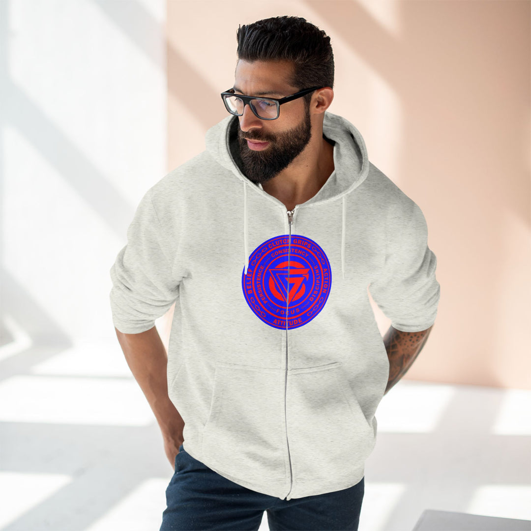 MAC VS SNAKE RED BLUE /LIFT OR DIE ZIP UP