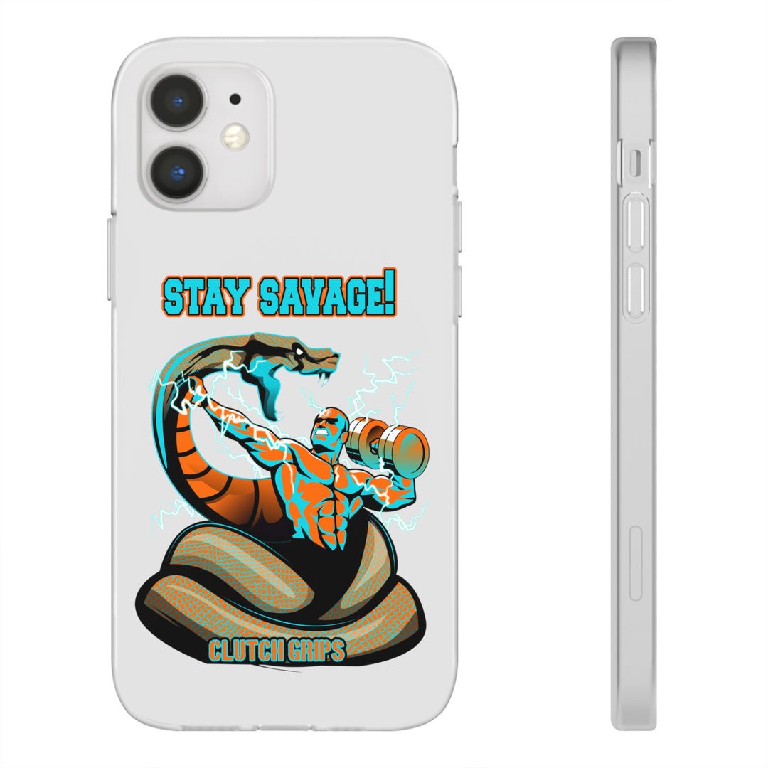 MAC VS SNAKE MIAMI COLORS AQUA ORANGE PHONE CASE /STAY SAVAGE