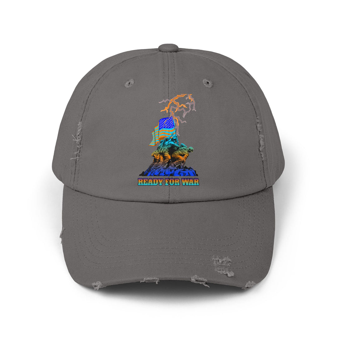 AMERICAN WARRIOR BLUE ORANGE AQUA/READY FOR WAR CAP