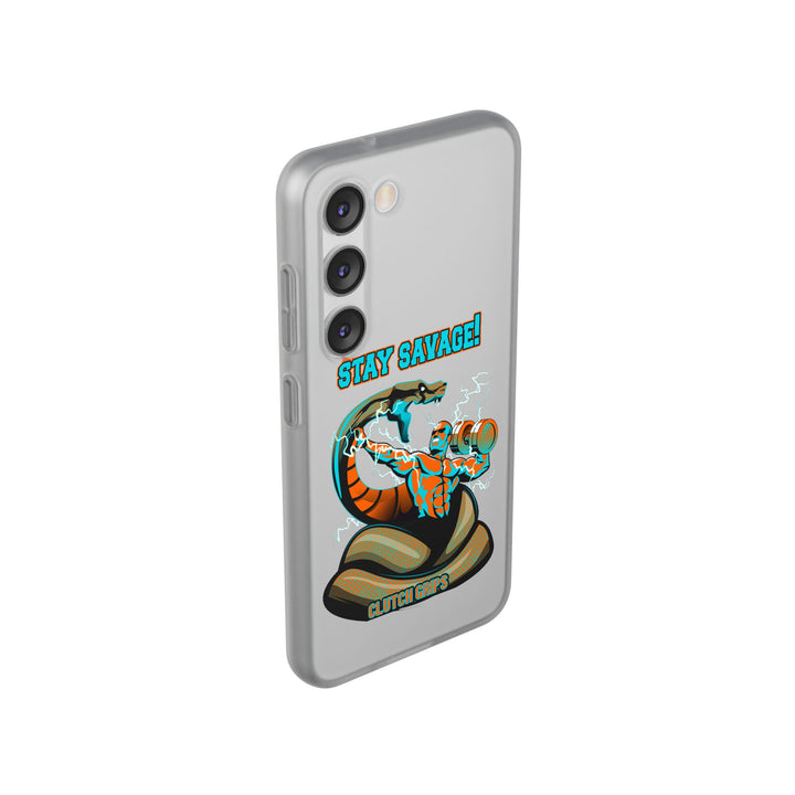 MAC VS SNAKE MIAMI COLORS AQUA ORANGE PHONE CASE /STAY SAVAGE
