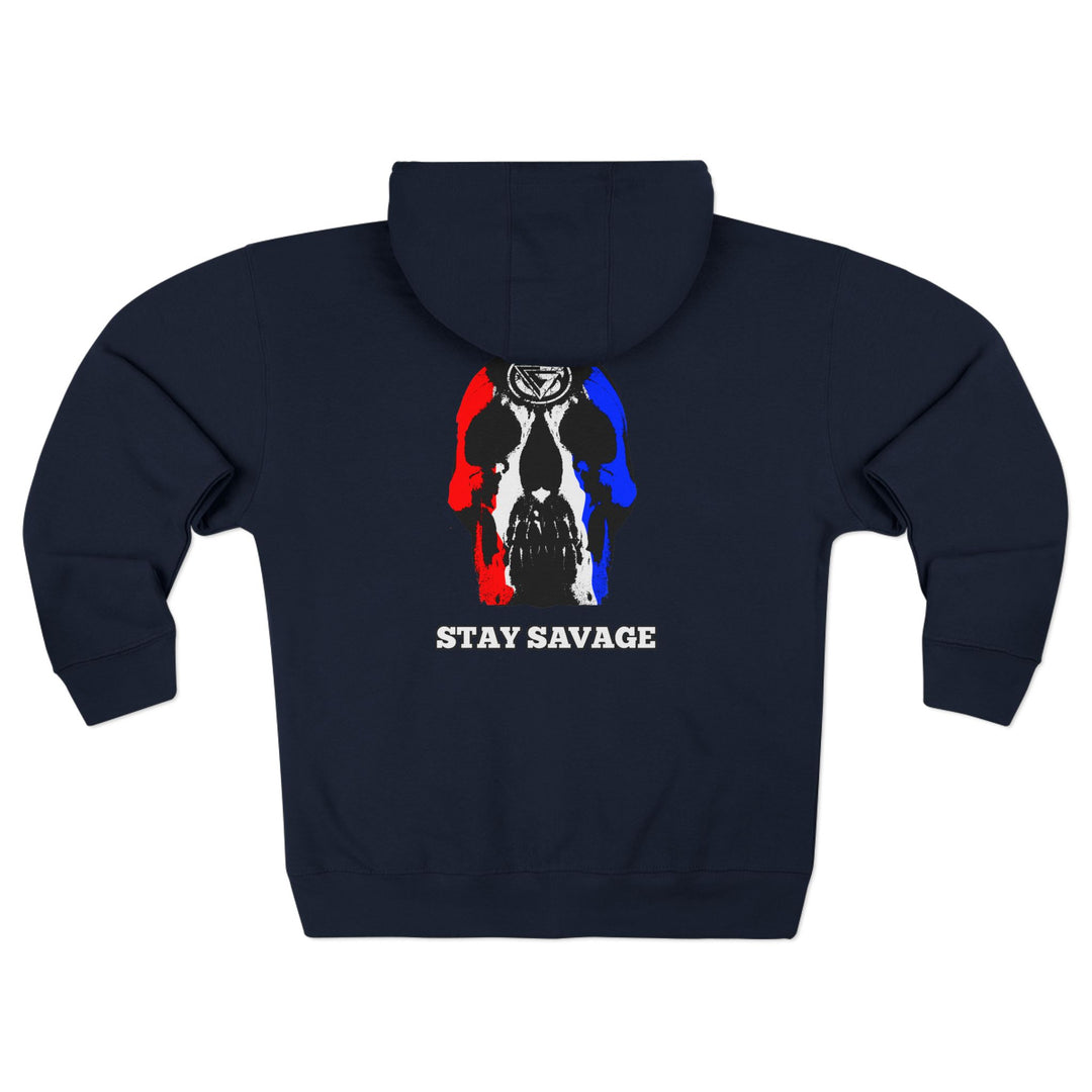 CG SKULL RED WHITE BLUE/STAY SAVAGE ZIP UP