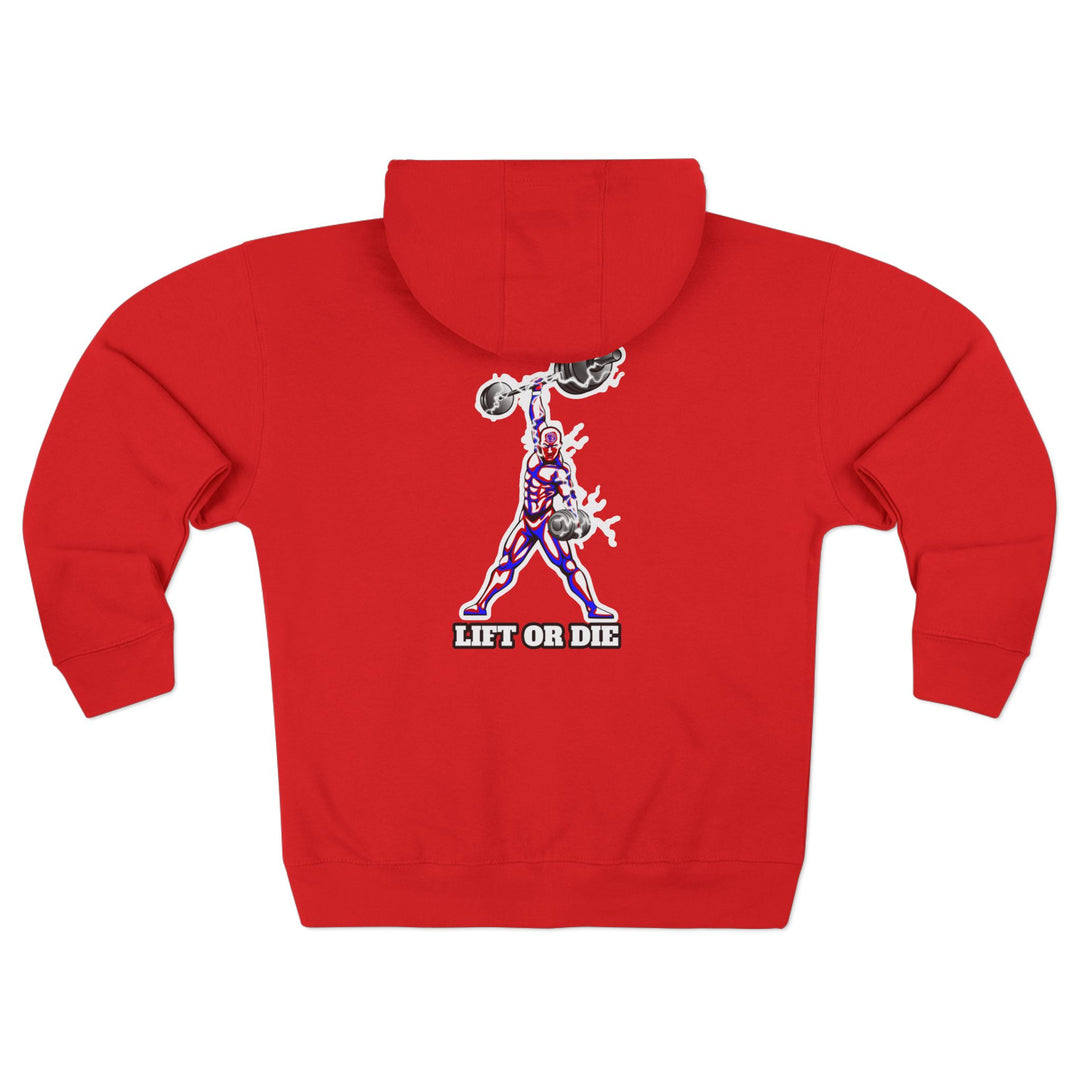 MAC POWER LIFT RED BLUE WHITE/LIFT OR DIE ZIP UP