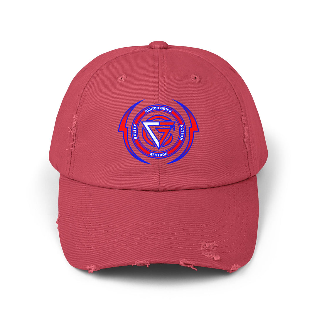 CG LOGO WITH LIGHTNING ARCHES RED WHITE BLUE /BELIEF ATTITUDE ACTION CAP
