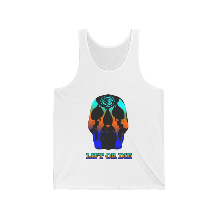 SKULLATOR TANK BLUE ORANGE AQUA /LIFT OR DIE