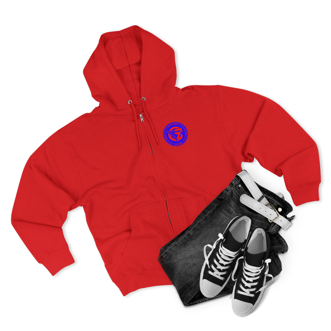 MAC SNAP RED BLUE /LIFT OR DIE ZIP UP