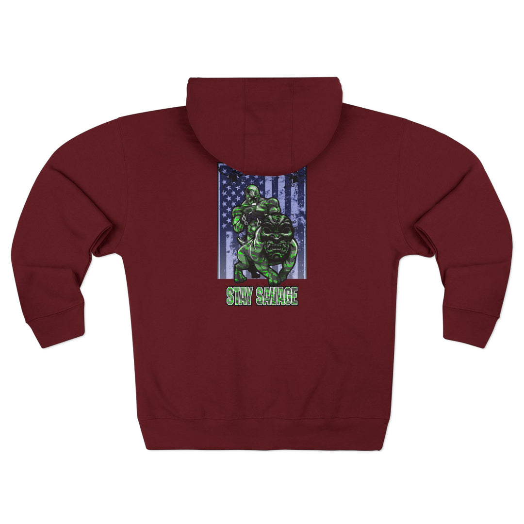 CG ANGRY DOG CAMO GREEN /STAY SAVAGE ZIP UP