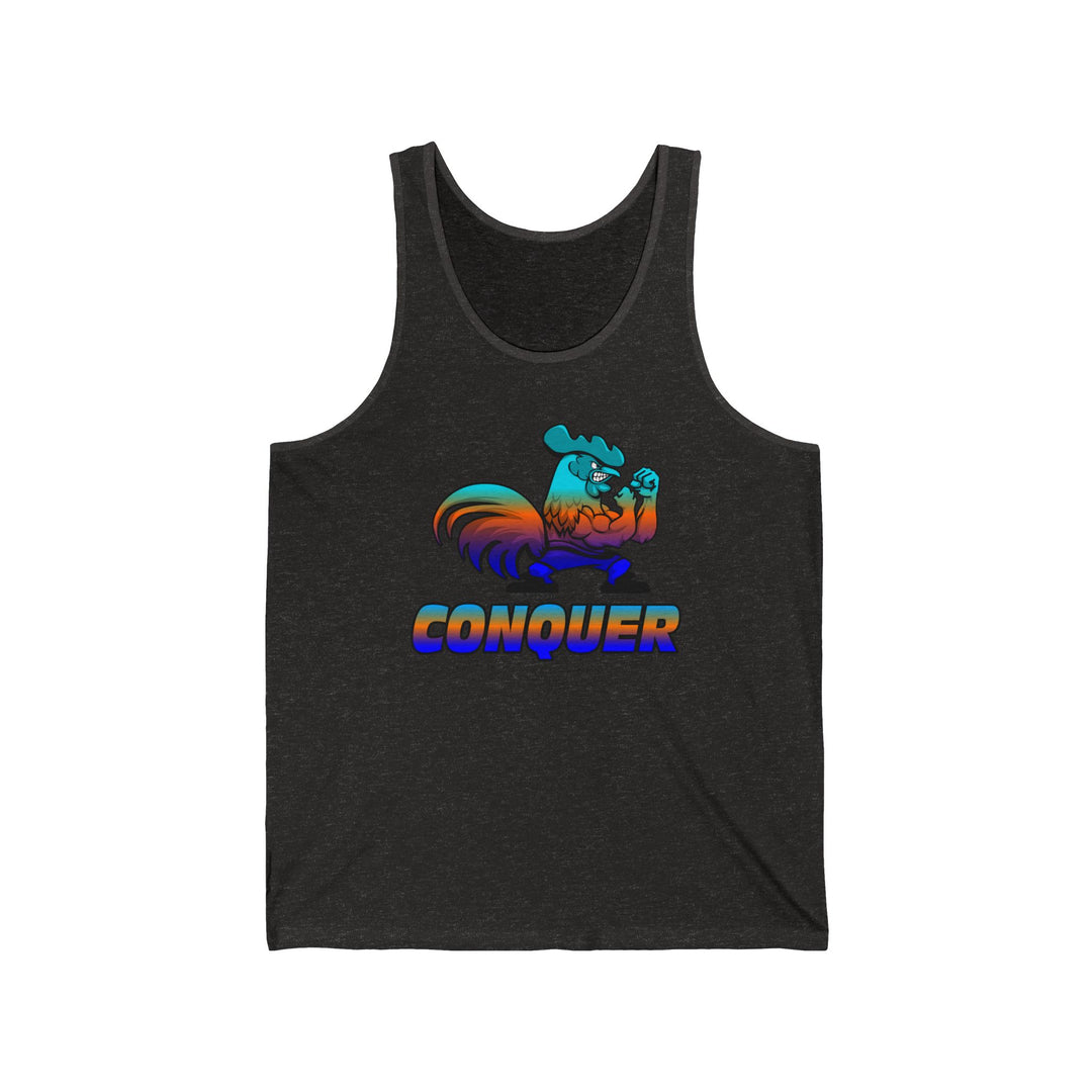 CG ANGRY ROOSTER BLUE ORANGE AQUA  FADE/CONQUER