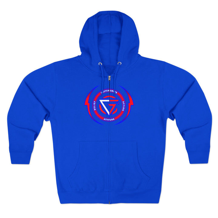 SAMURAI MASK RED WHITE BLUE /CLUTCHGRIPS  ZIP UP