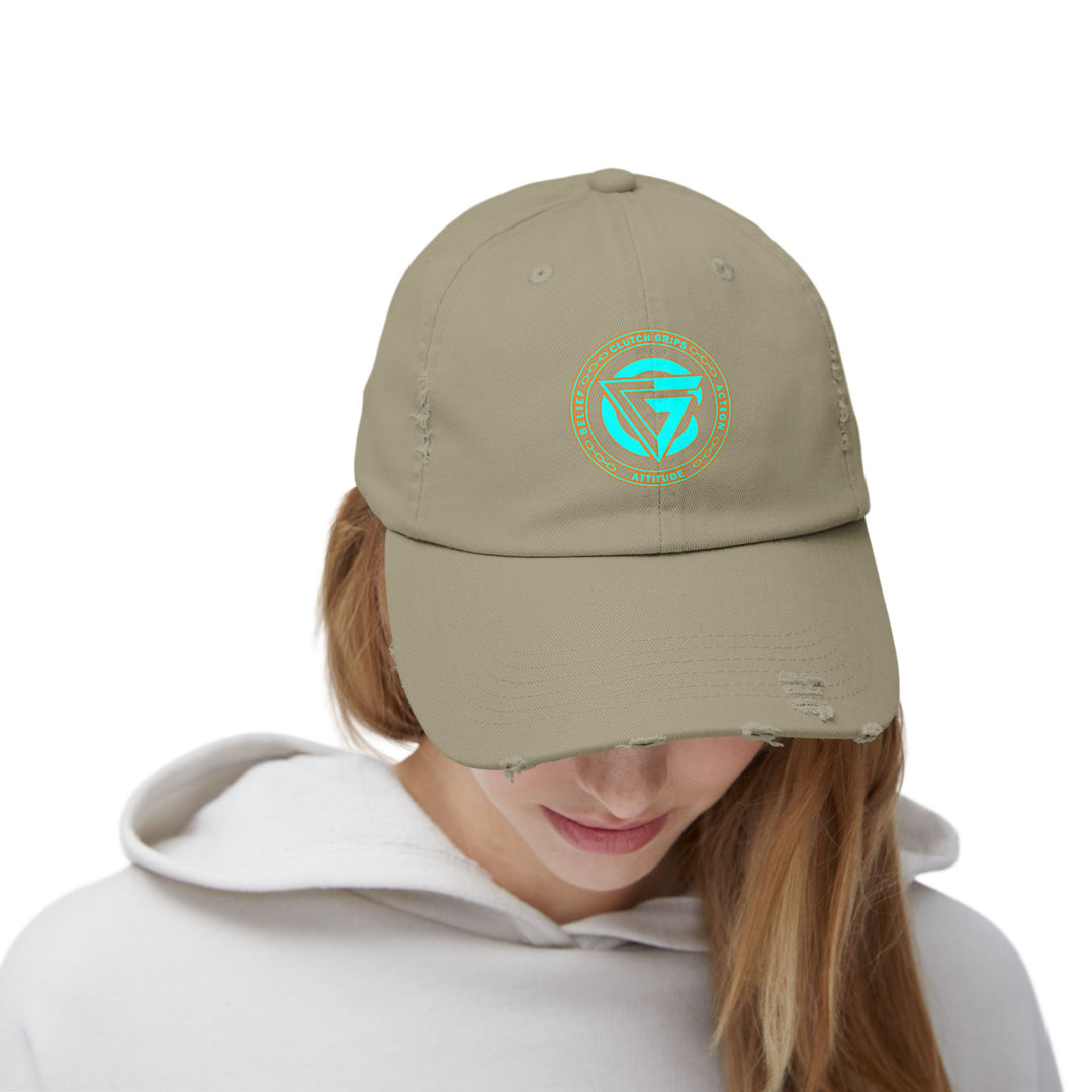 CG LOGO MIAMI AQUA Unisex Distressed Cap