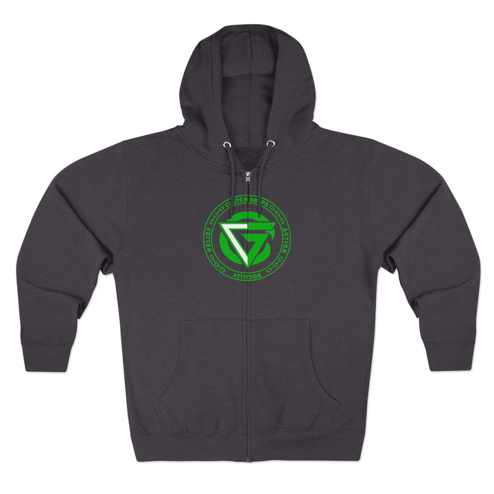 CG LION HEART GREEN WHITE /STAY SAVAGE ZIP UP