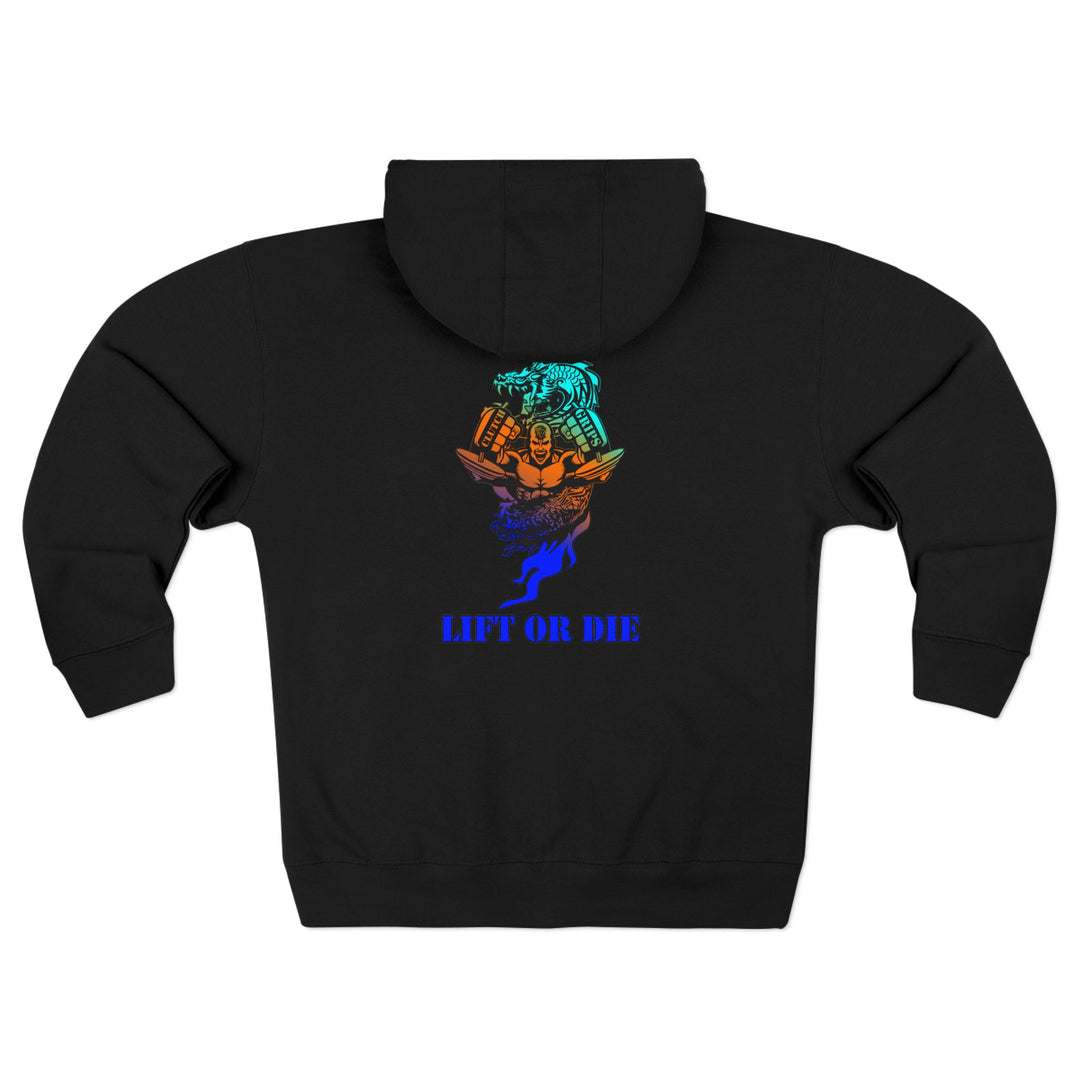 CG MAC SNAP DRAGON BLUE ORANGE AQUA /LIFT OR DIE ZIP UP
