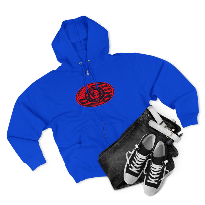 CG  NAVY SEAL TRIBUTE  RIP RED BLACK /AMERICAN SAVAGE ZIP UP