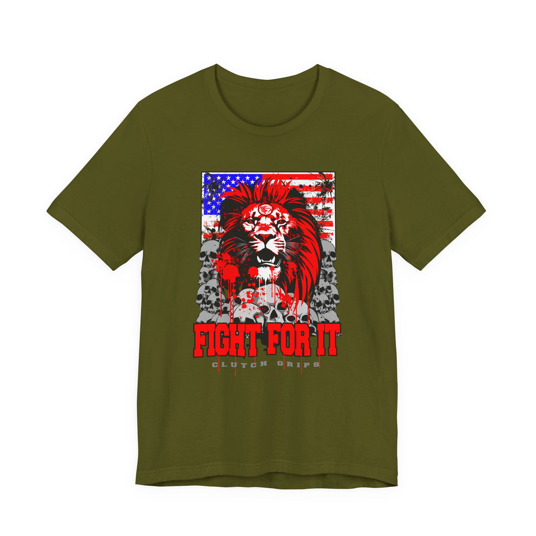 LIONHEART USA FLAG RED WHITE BLUE /FIGHT FOR IT