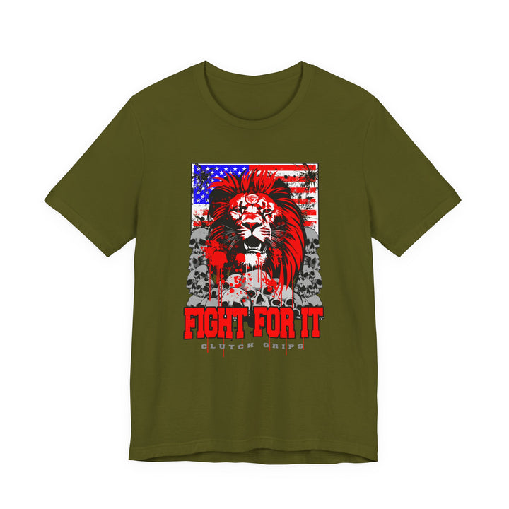 LIONHEART USA FLAG RED WHITE BLUE /FIGHT FOR IT
