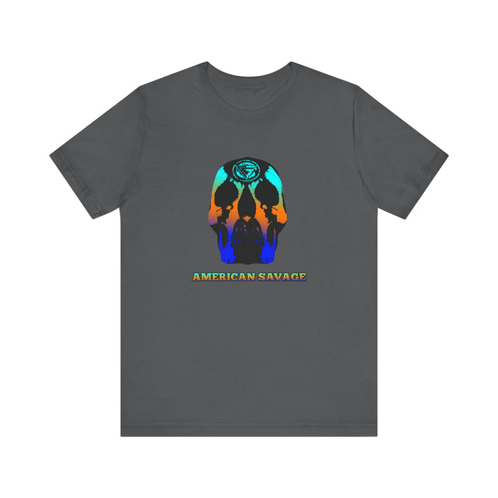 SKULLATOR BLUE ORANGE AQUA  /AMERICAN SAVAGE
