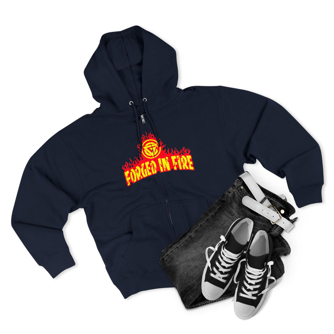 CG DBL SKULL BELL RED GOLD/READY FOR WAR ZIP UP